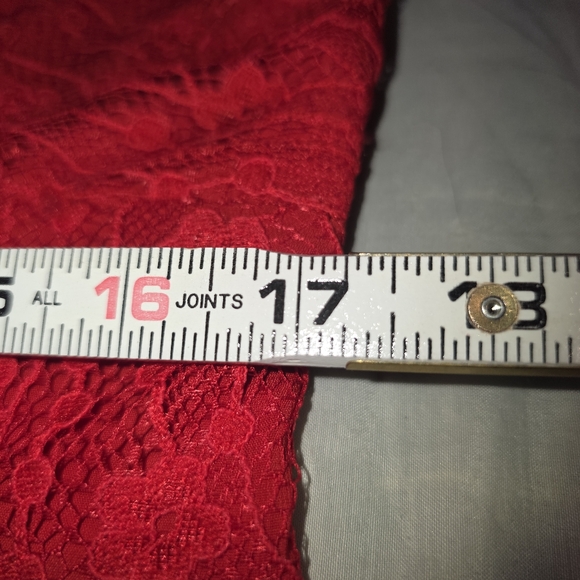NBD Revolve Red Lace V-Neck Mini Dress NWT Size XL - Picture 7 of 9